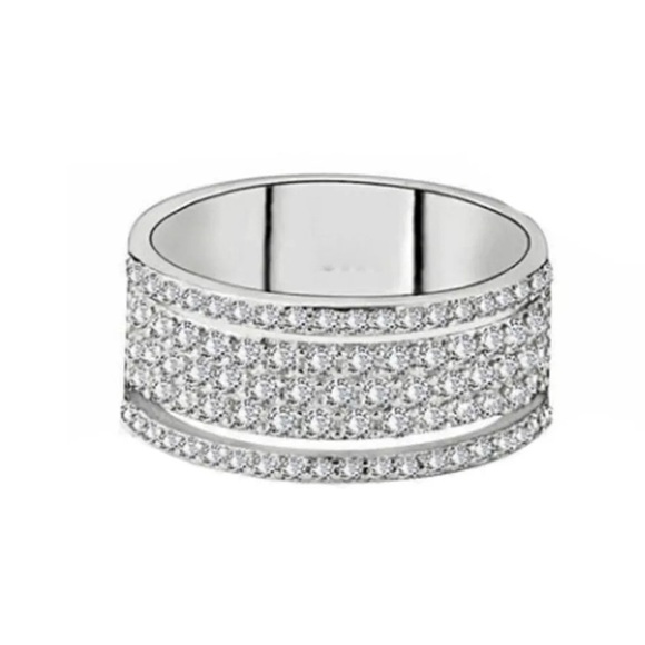 *NEW Sterling Silver Diamond Multi Eternity Ring - Picture 8 of 9